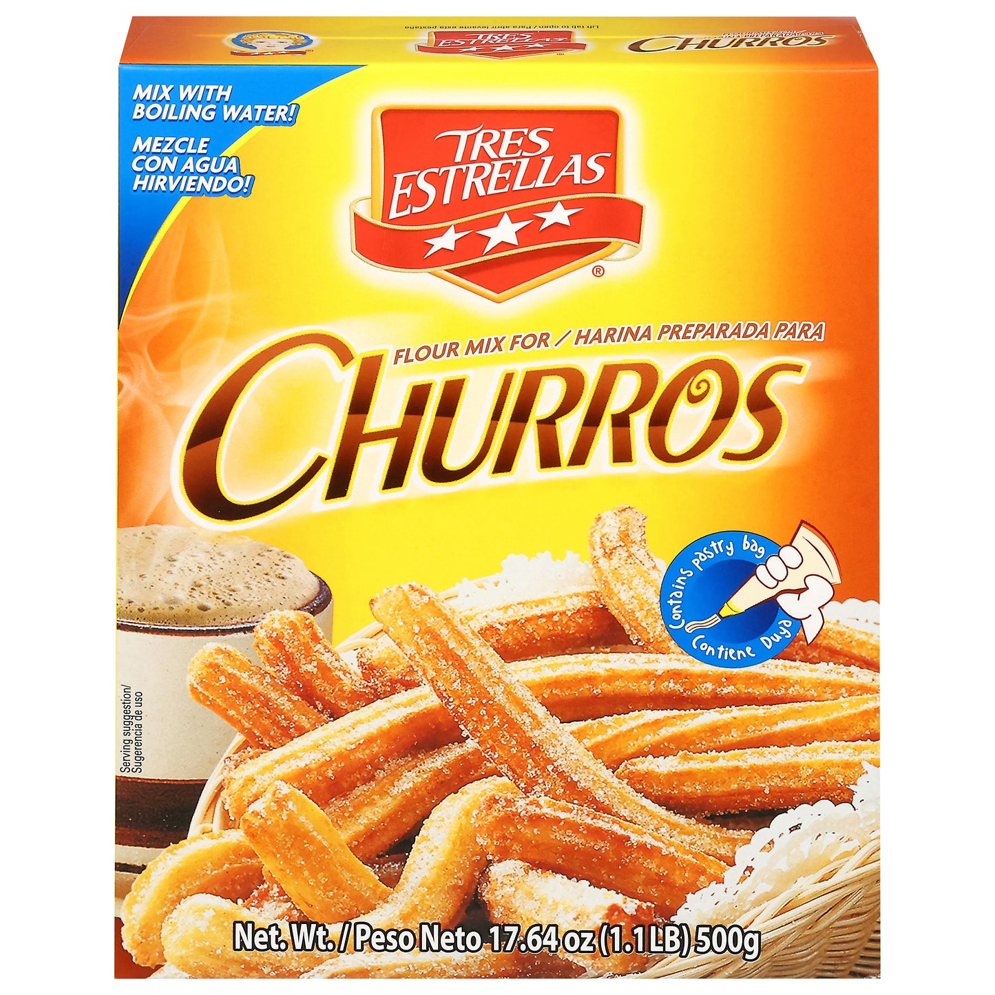 Tres Estrellas Churros Flour Mix 17.64 oz