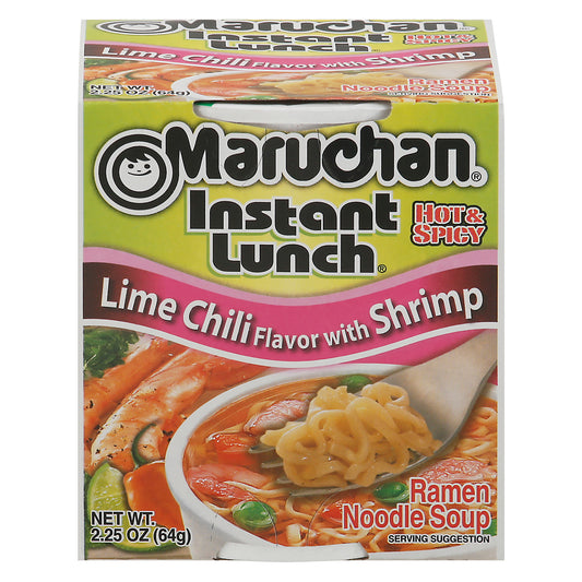 Maruchan Instant Lunch Hot & Spicy Lime Chili Flavor with Shrimp Ramen Noodle Soup 2.25 oz