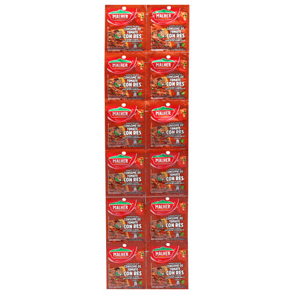 Malher Tomato and Beef Flavored Bouillon 12 - 0.35 oz Packets