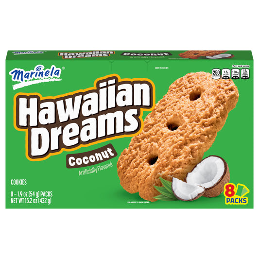 Marinela Hawaiian Dreams Coconut Cookies, 8 packs, 15.2 oz
