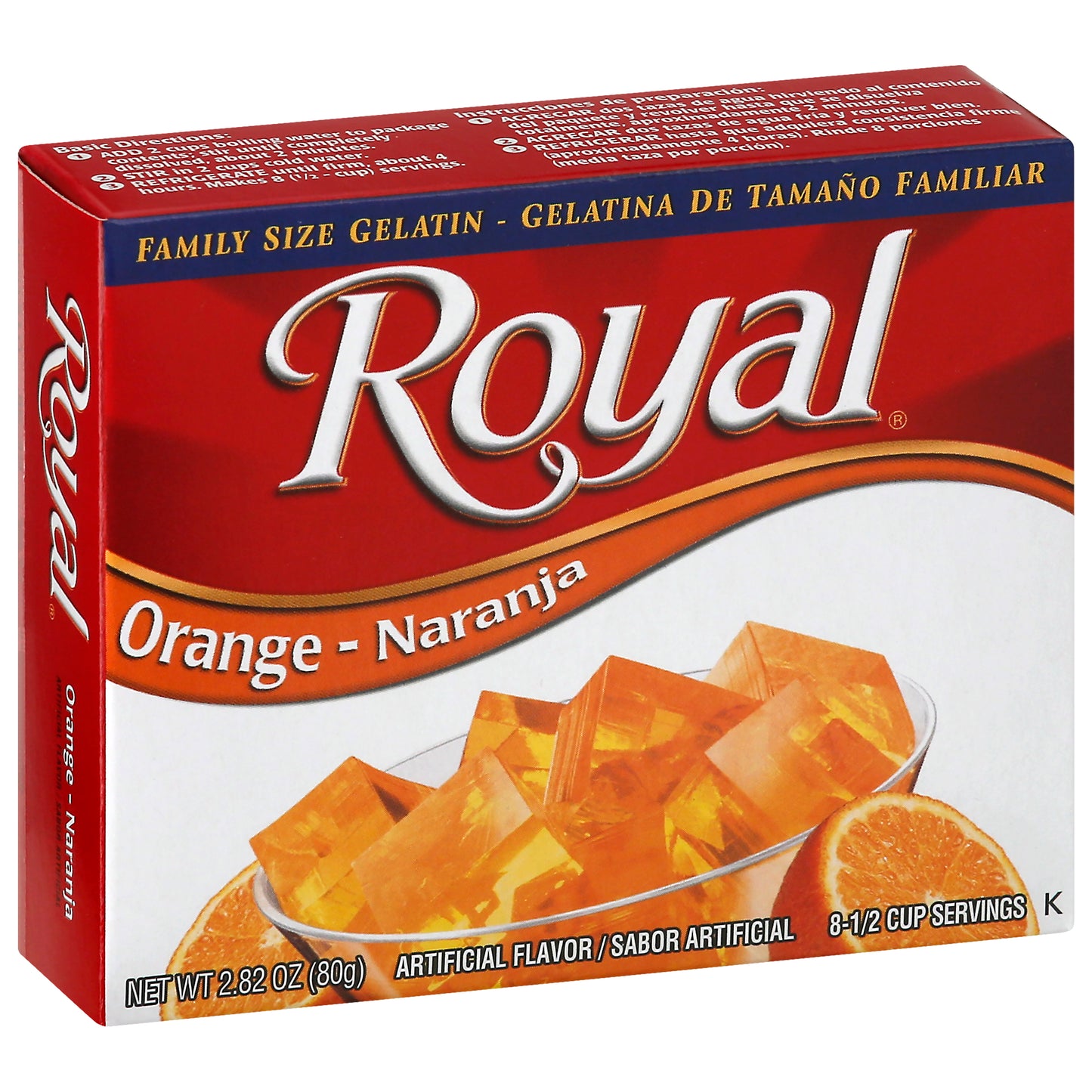 Royal Family Size Orange Gelatin Family Size 2.82 oz