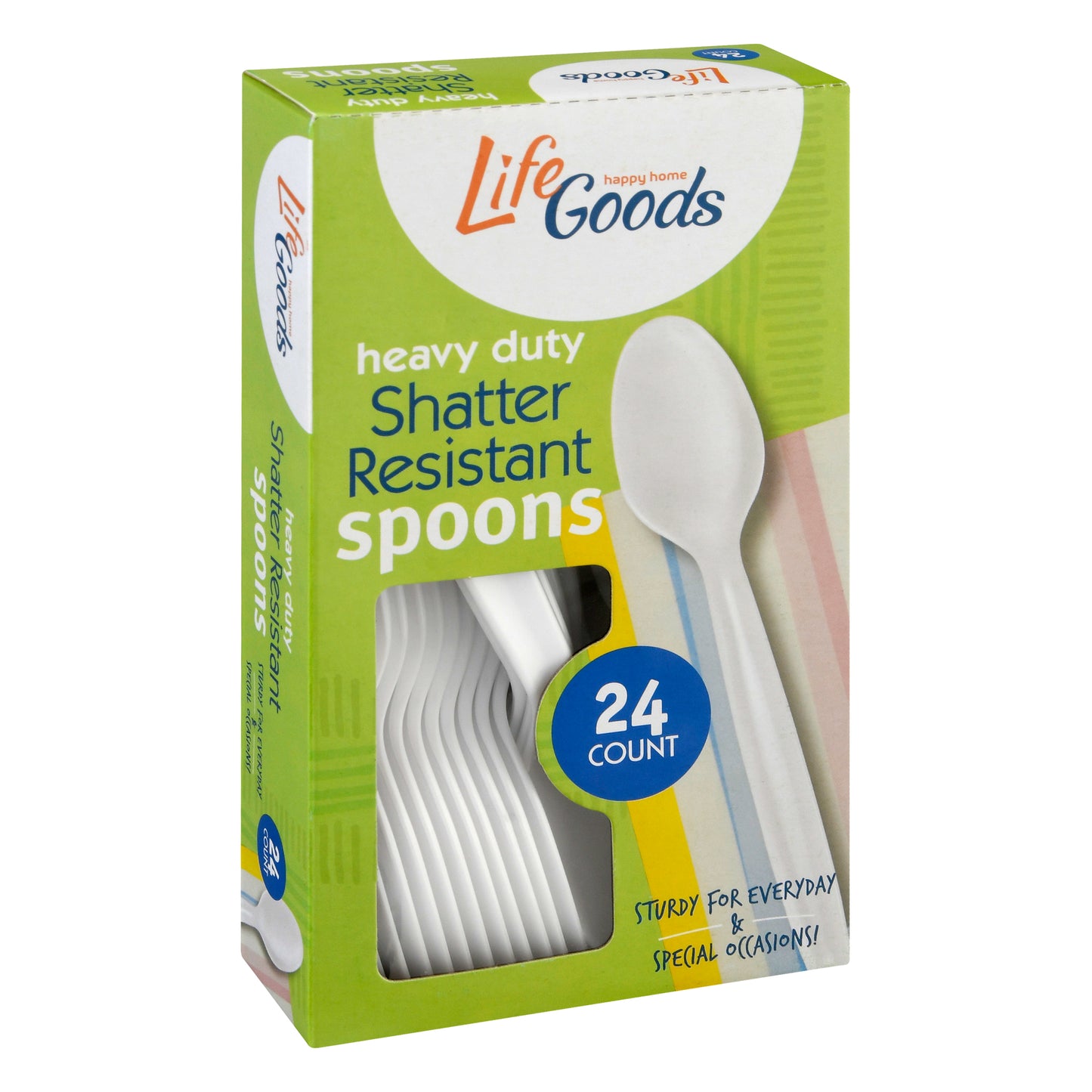 Life Goods Heavy Duty Shatter Resistant Spoons 24 ea