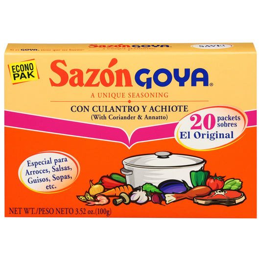 Sazon Goya Seasoning with Coriander & Annatto 20 ea