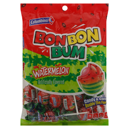 Colombina Bonbon Bum Watermelon Bubble Gum Pops 14.4 oz