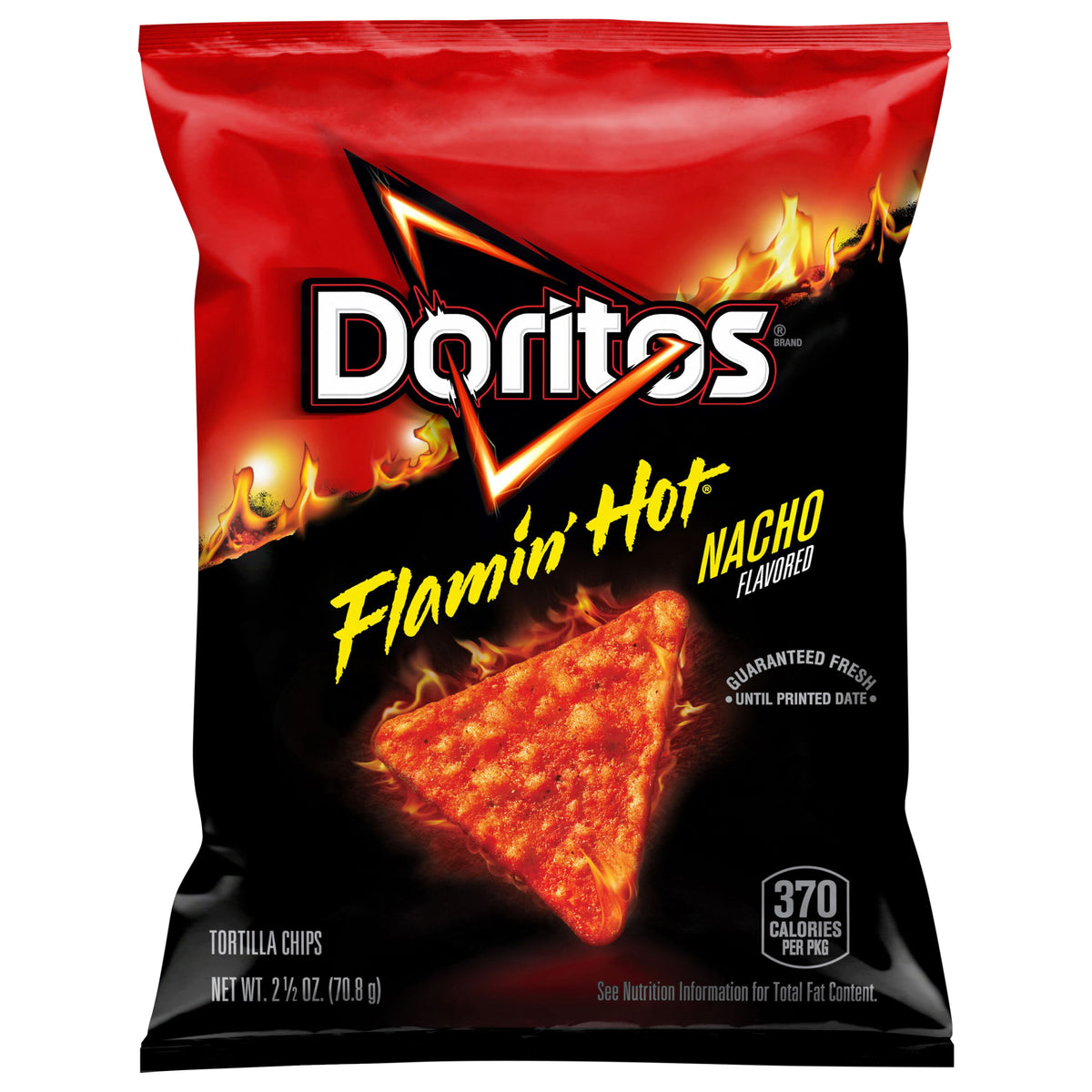 Doritos Tortilla Chips Flamin' Hot Nacho Flavored 2 1/2 Oz