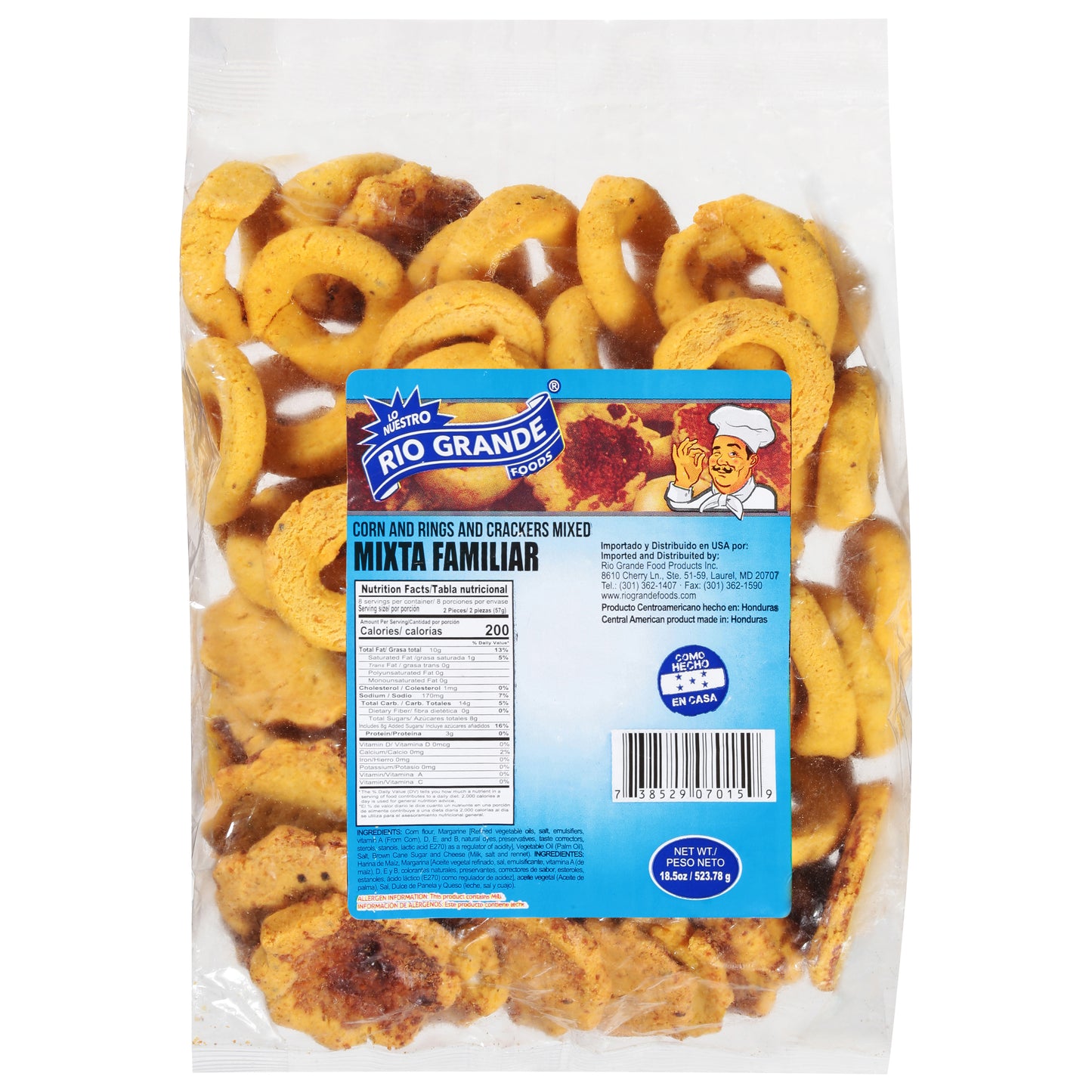 Rio Grande Foods Corn and Rings and Crackers Mixed 18.5 oz