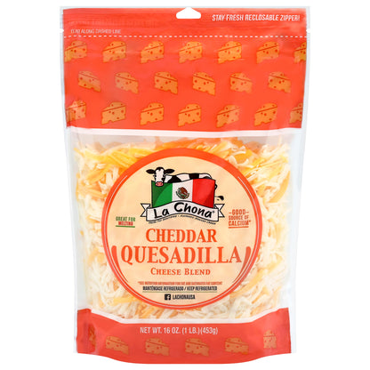 La Chona Cheddar Quesadilla Cheese Blend 16 oz