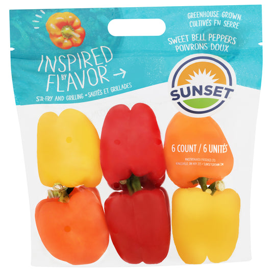 Pimientos Arcoíris SUNSET, 6 unidades