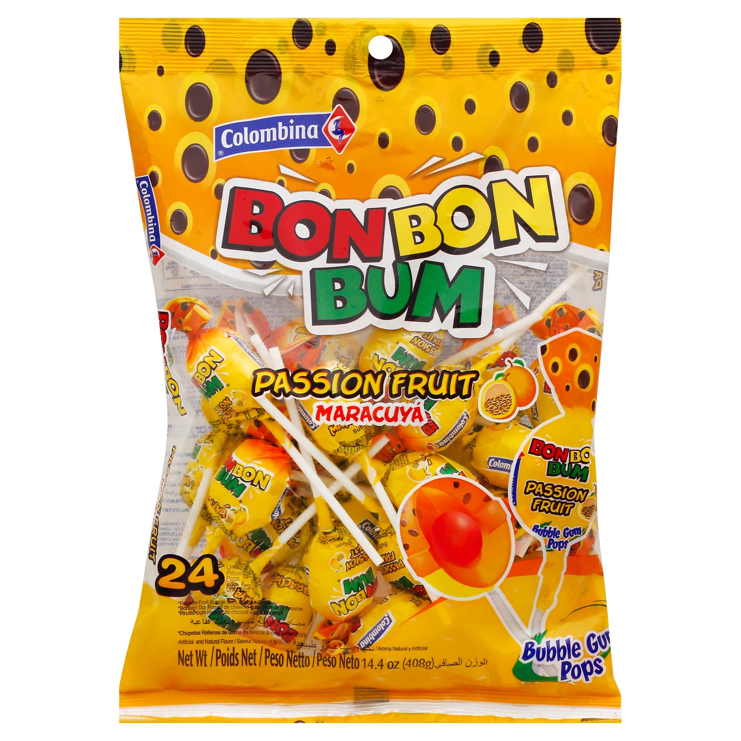 Bon Bon Bum Passion Fruit Pops 24 ea
