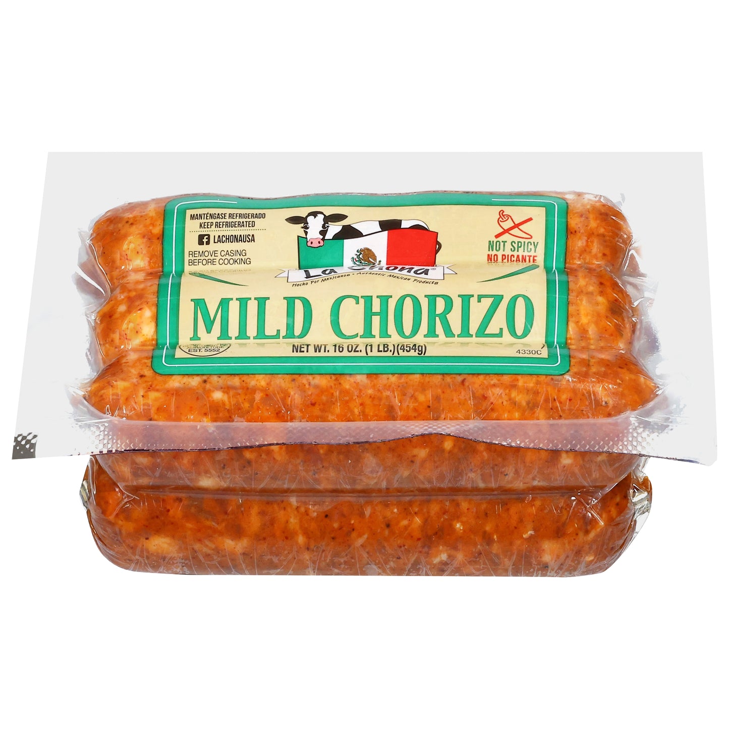 La Chona Mild Chorizo 16 oz