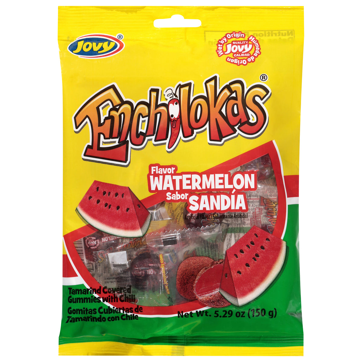 Jovy Enchilokas Tamarind Covered Watermelon Flavor Gummies with Chili 5.29 oz