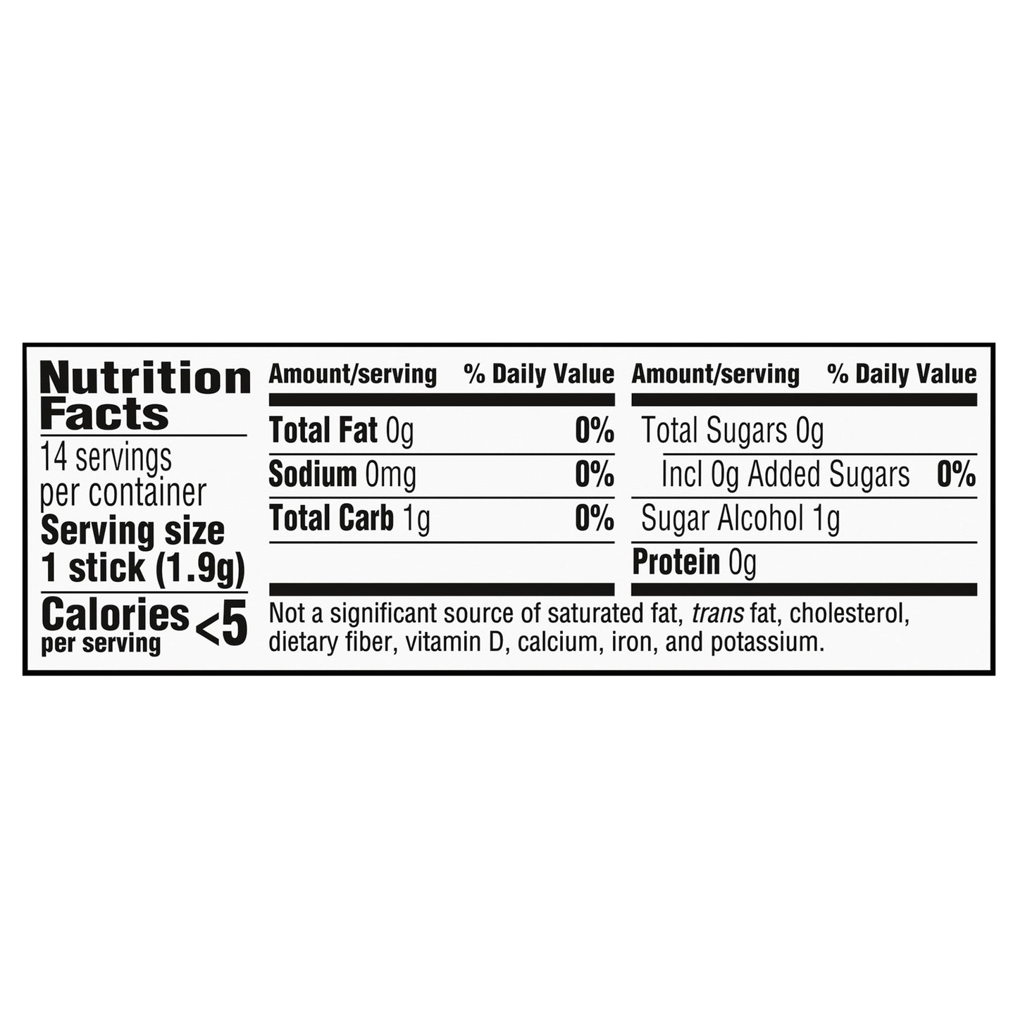 Trident Perfect Peppermint Sugar Free Gum, 14 Piece Pack