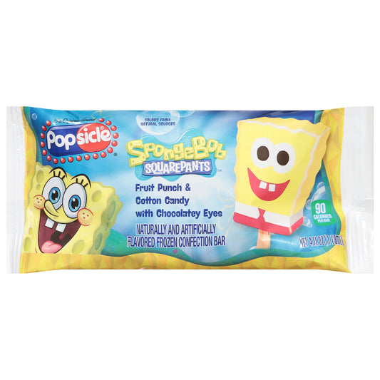 Barra de helado de ponche de frutas y algodón de azúcar con ojos de chocolate, 113 ml