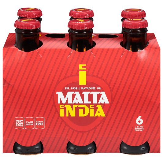 Malta India Non-Alcoholic Malt Beverage 6 - 7 fl oz Bottles