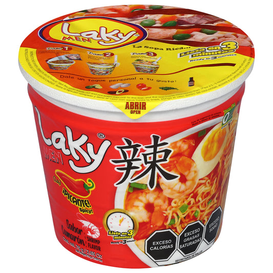 Laky Men Shrimp Flavor Cup Ramen 75 g