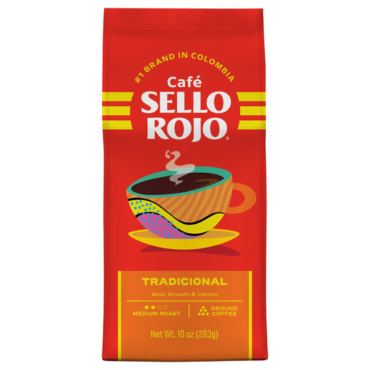 Cafe Sello Rojo Tradicional Medium Roast Ground Coffee 10 oz