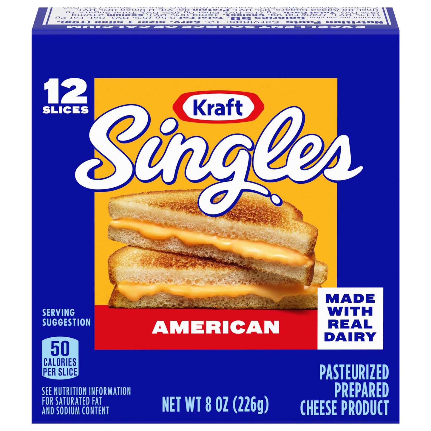 Kraft Singles American Cheese Slices, 12 ct Pack