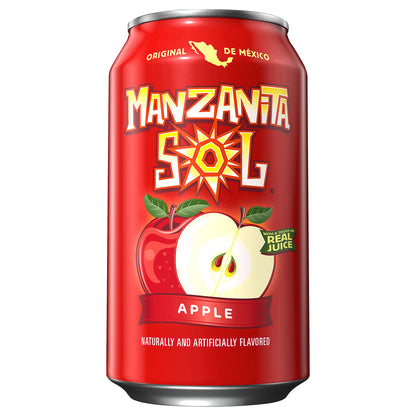 Manzanita Sol Soda Apple Naturally & Artificially Flavored 12 Fl Oz