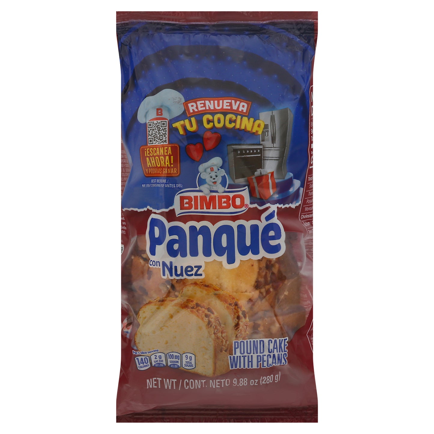 Bimbo Pound Cake with Pecans 9.88 oz