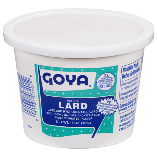 Goya Refined Lard 16 oz