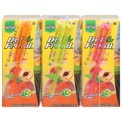 Del Frutal Peach Nectar from Concentrate 3 - 200 ml Cartons