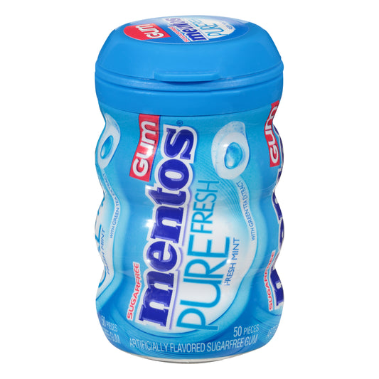 Mentos Chicle de menta fresca pura sin azúcar, 50 unidades