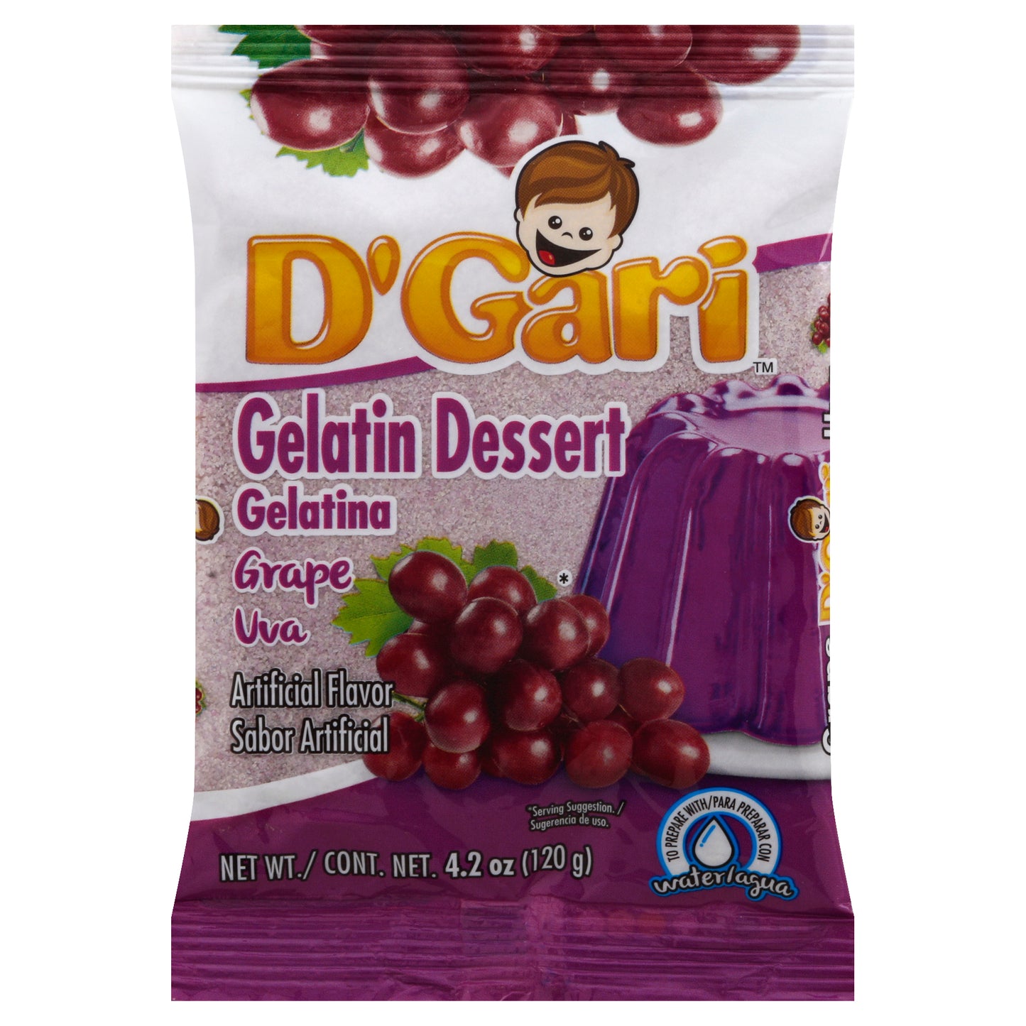 D'Gari Grape Gelatin Dessert 4.2 oz