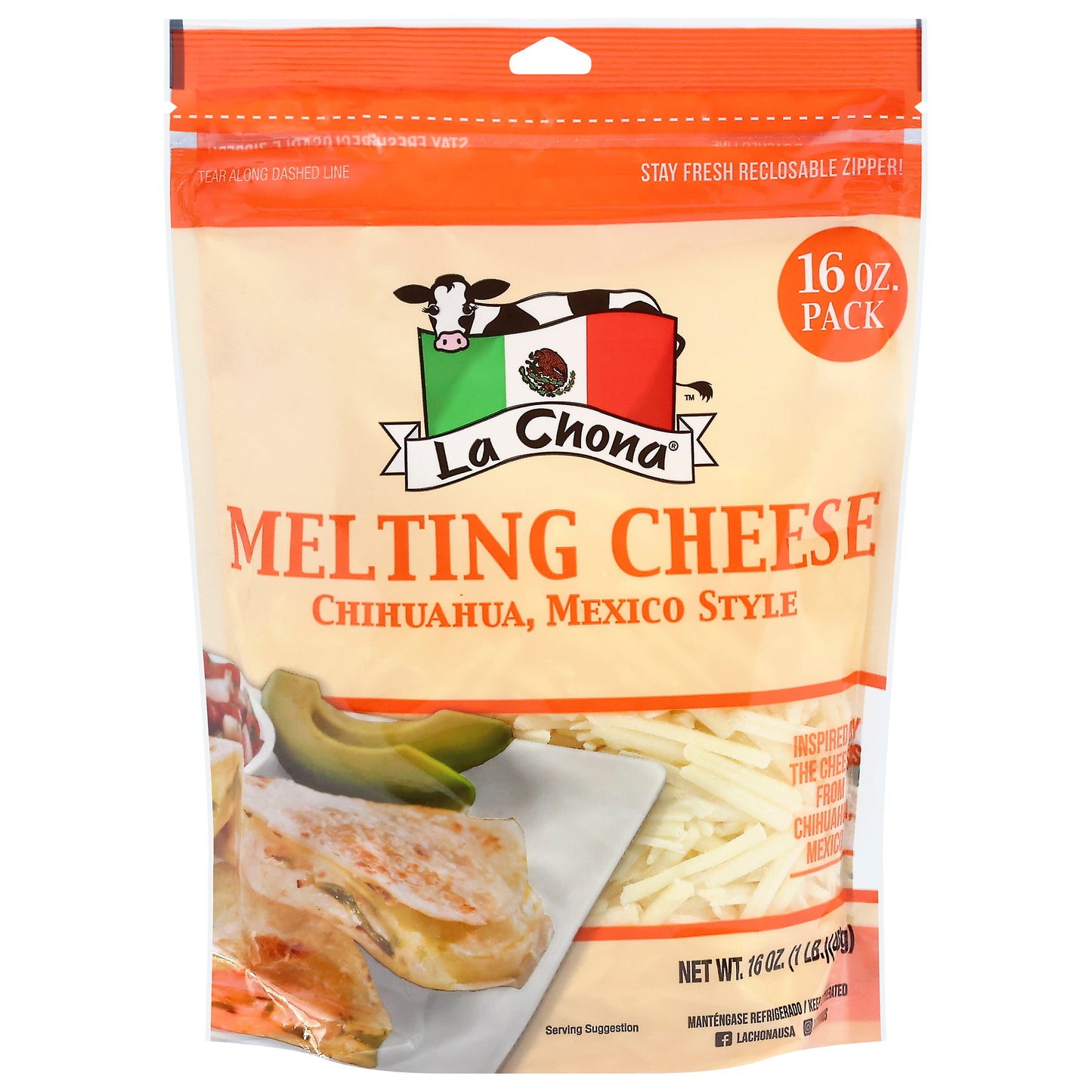 La Chona Chihuahua Mexico Style Melting Cheese 16 oz