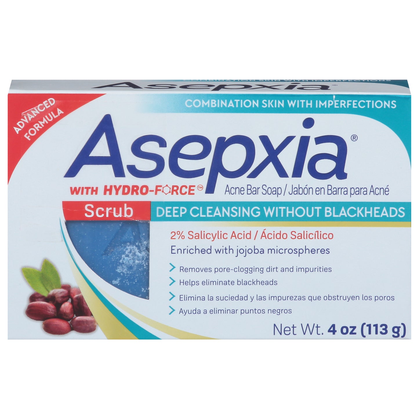 Asepxia Advanced Formula Acne Bar Soap 4 oz