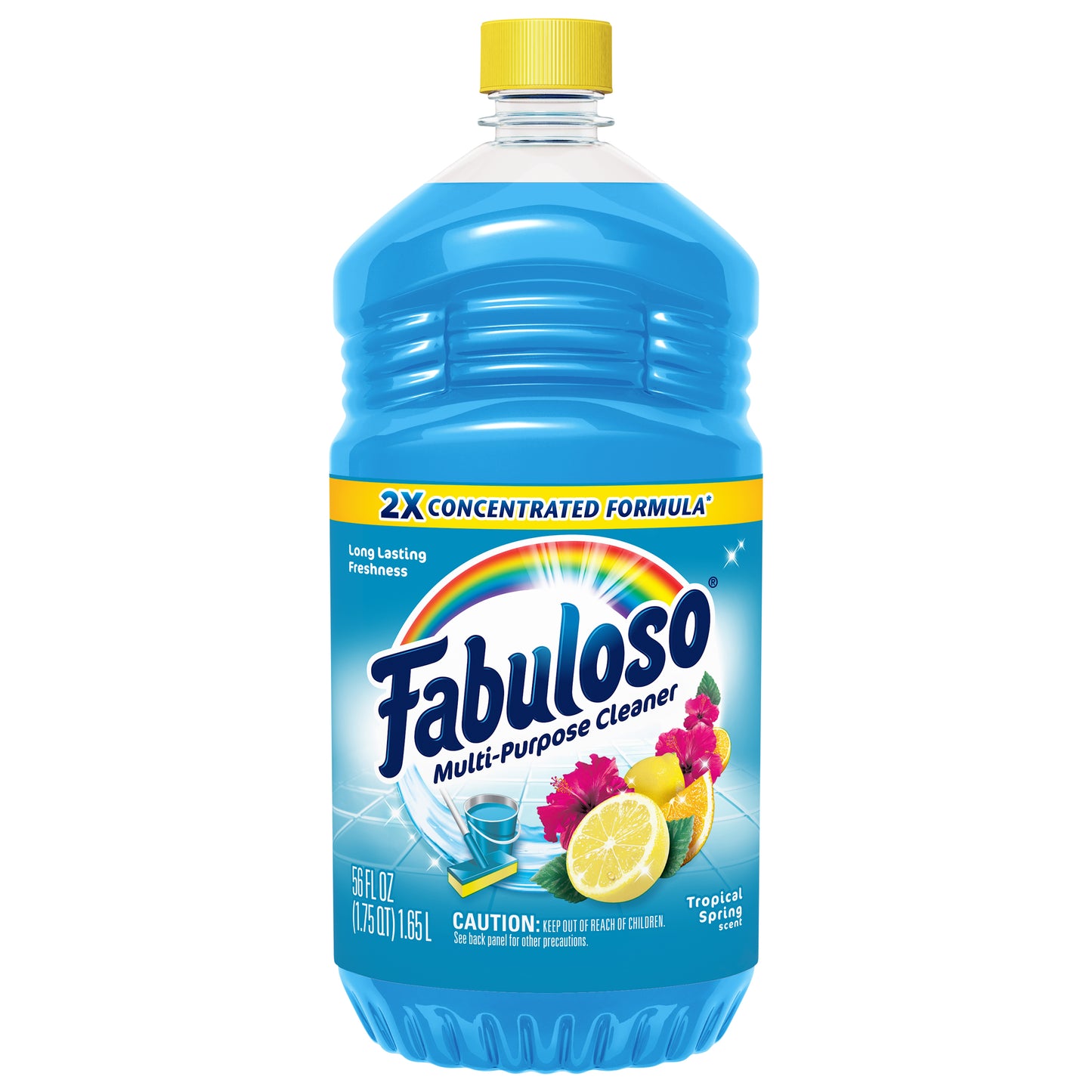 Fabuloso Multi-Purpose Cleaner, 2X Concentrated Formula, Tropical Spring Scent, 56 Oz.