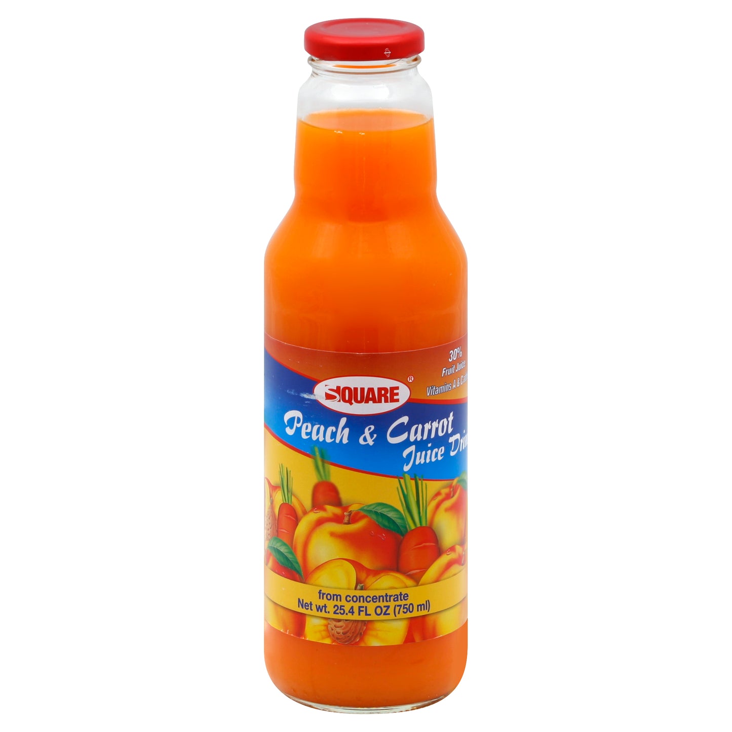 Square Juice Drink 25.4 oz - Peach & Carrot