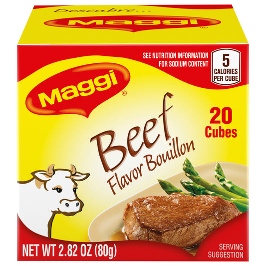 Maggi Beef Flavor Bouillon Cubes 20 Count 2.8 oz.