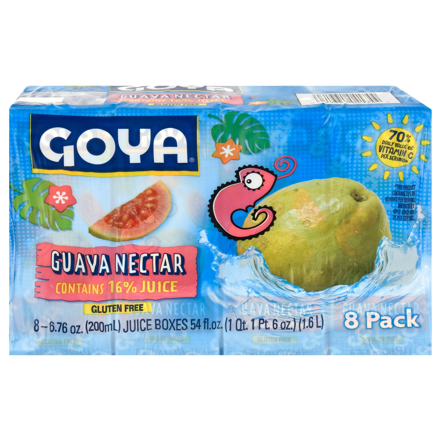 Néctar de guayaba Goya - 8 cajas de jugo de 6.76 oz