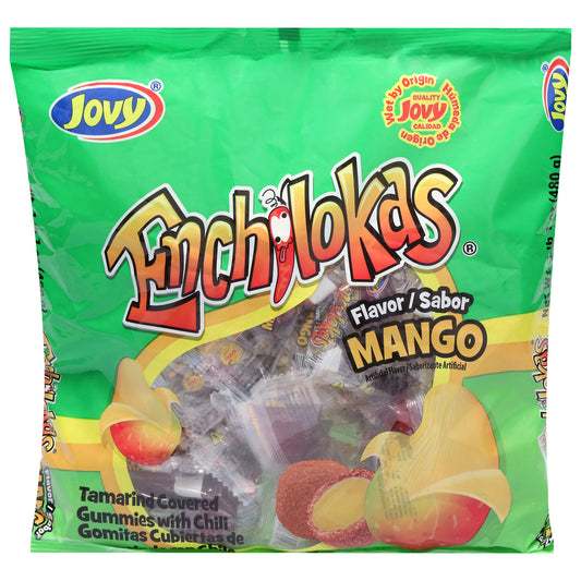 Jovy Enchilokas Tamarind Covered Flavor Mango Gummies with Chili 17 oz