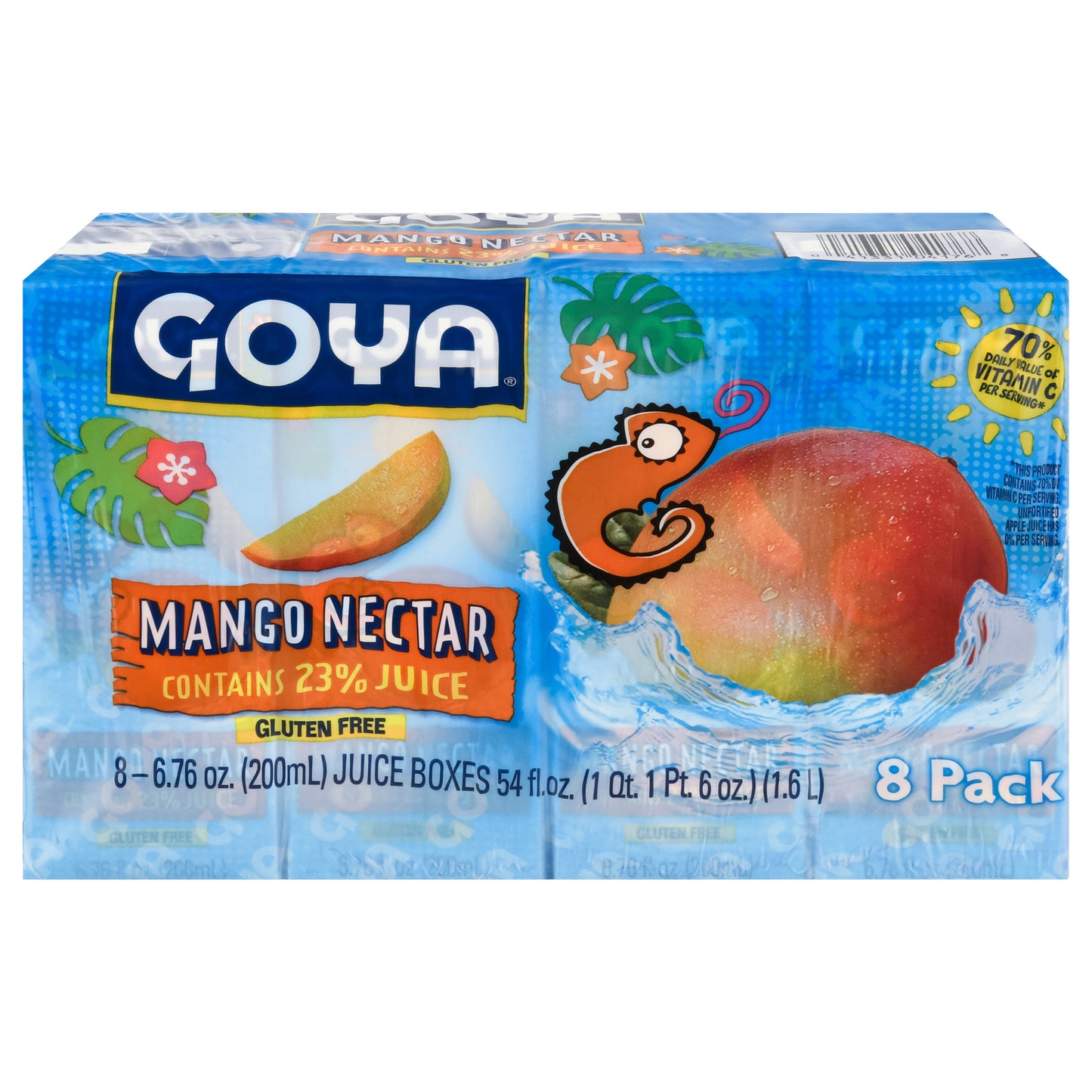 Goya Néctar de Mango Sin Gluten 8 - Cajas de Zumo de 6.76 oz
