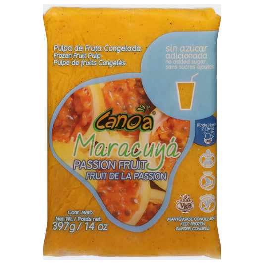 Canoa Passion Fruit Frozen Fruit Pulp 14 oz