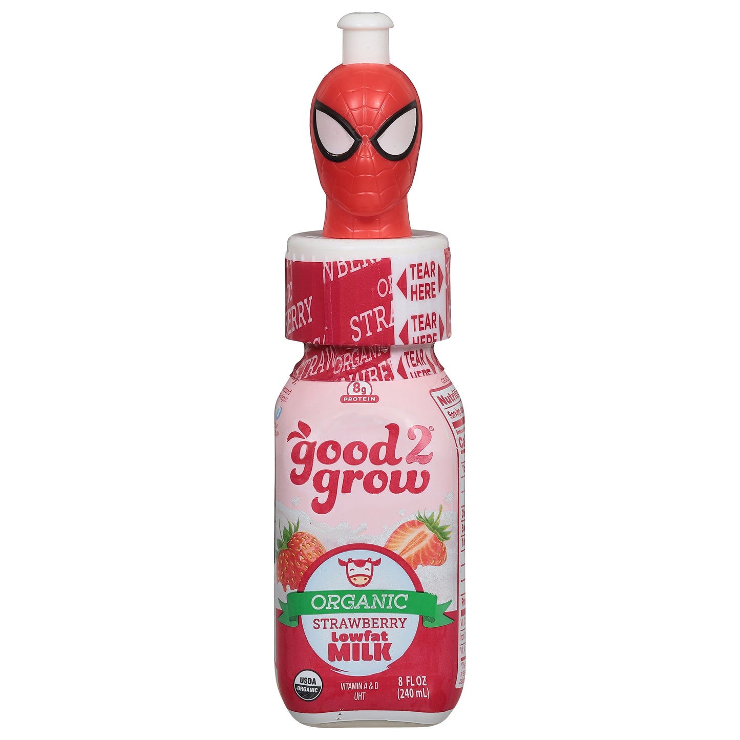 good2grow Lowfat Organic Strawberry Milk 8 fl oz