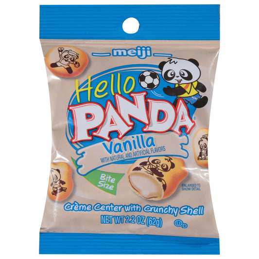 Hello Panda Creme Center Vanilla Cookies with Crunchy Shell Bite Size 2.2 oz