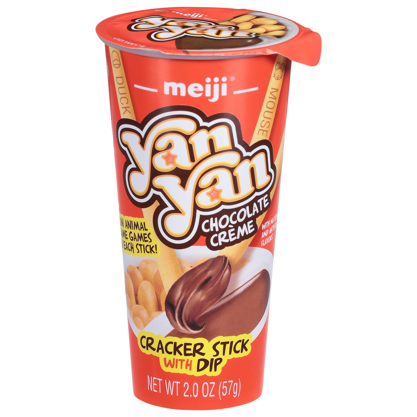 Meiji Yan Yan Chocolate Creme Cracker Stick with Dip 2.0 oz