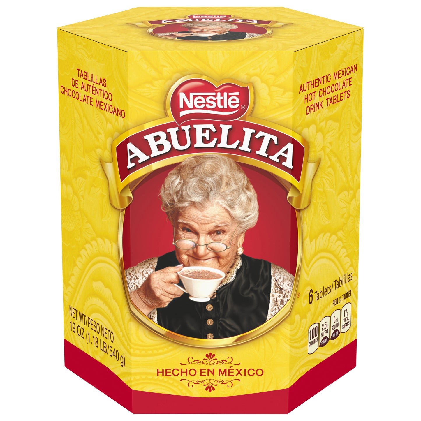 Abuelita Authentic Mexican Hot Chocolate Drink Tablets 19 oz (1.18 LB-540 kg) English-Spanish