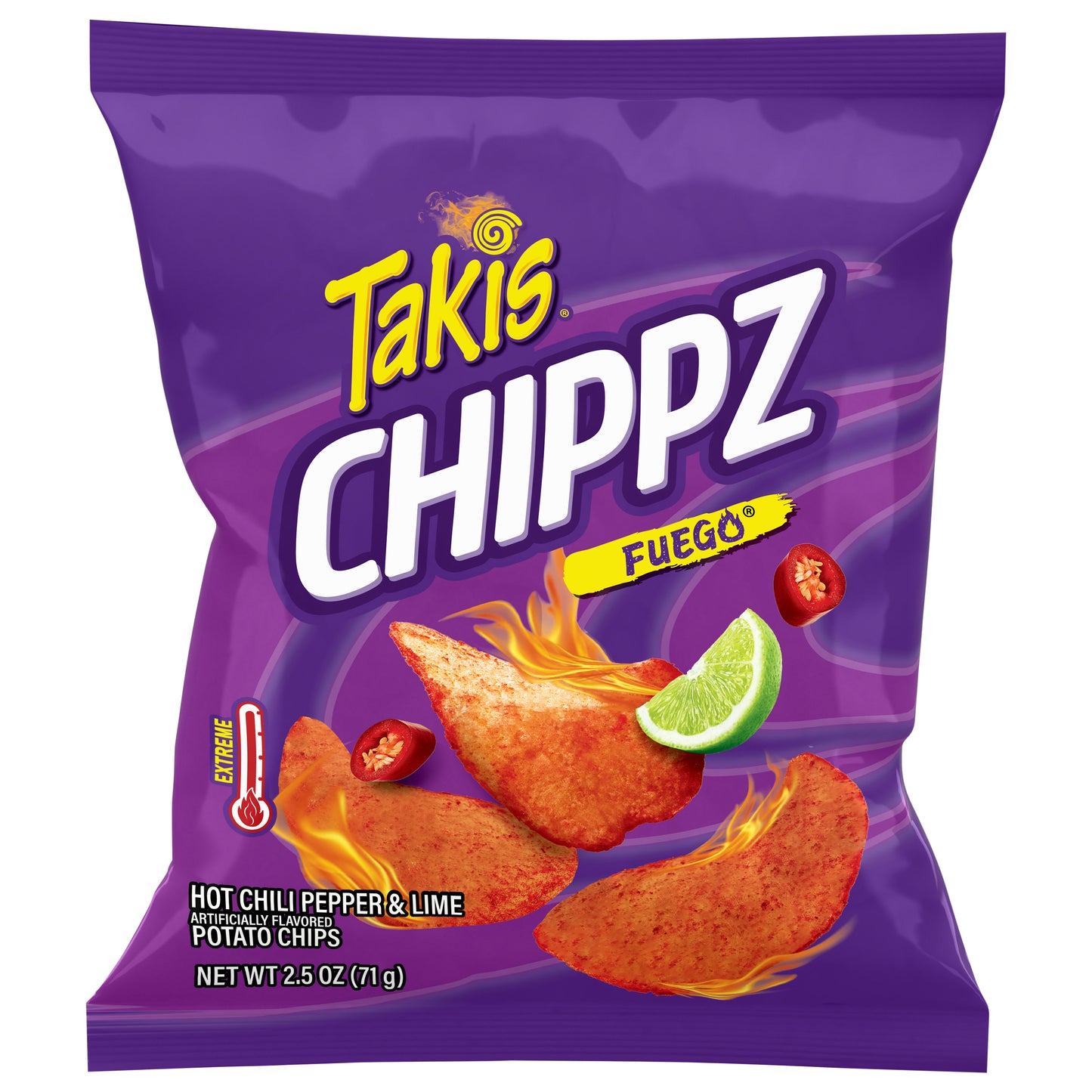 Takis Chippz Extreme Fuego Potato Chips 2.5 oz