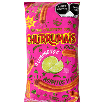 Churrumais Lemon and Chili Flavor Corn Strips 6.53 oz