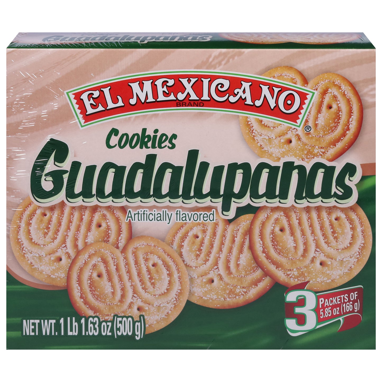 El Mexicano Guadalupanas Cookies 3 - 5.85 oz Packets