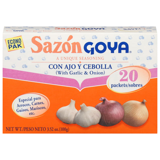 Sazon Goya Seasoning with Garlic & Onion Econo Pak 20 ea