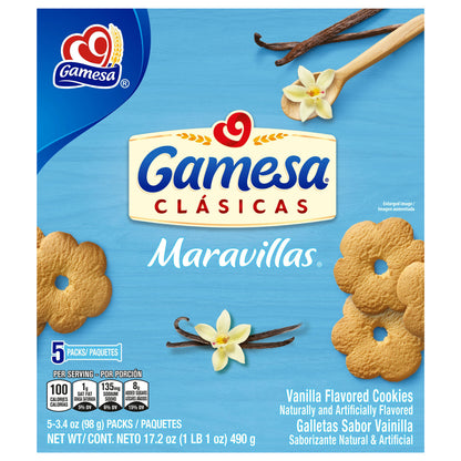 Gamesa Clasicas Maravillas Vanilla Flavored Cookies 3.4 Oz, 5 Ct