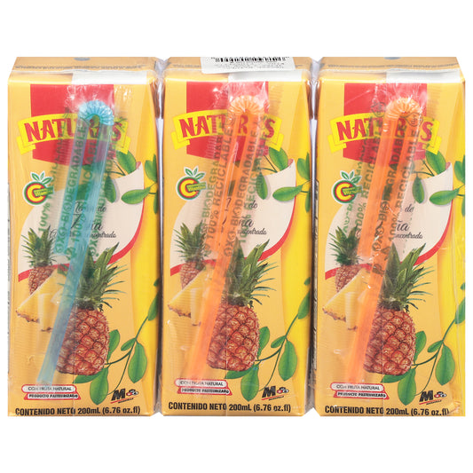 Natura's Pineapple Nectar Juice 3 - 200 ml Cartons