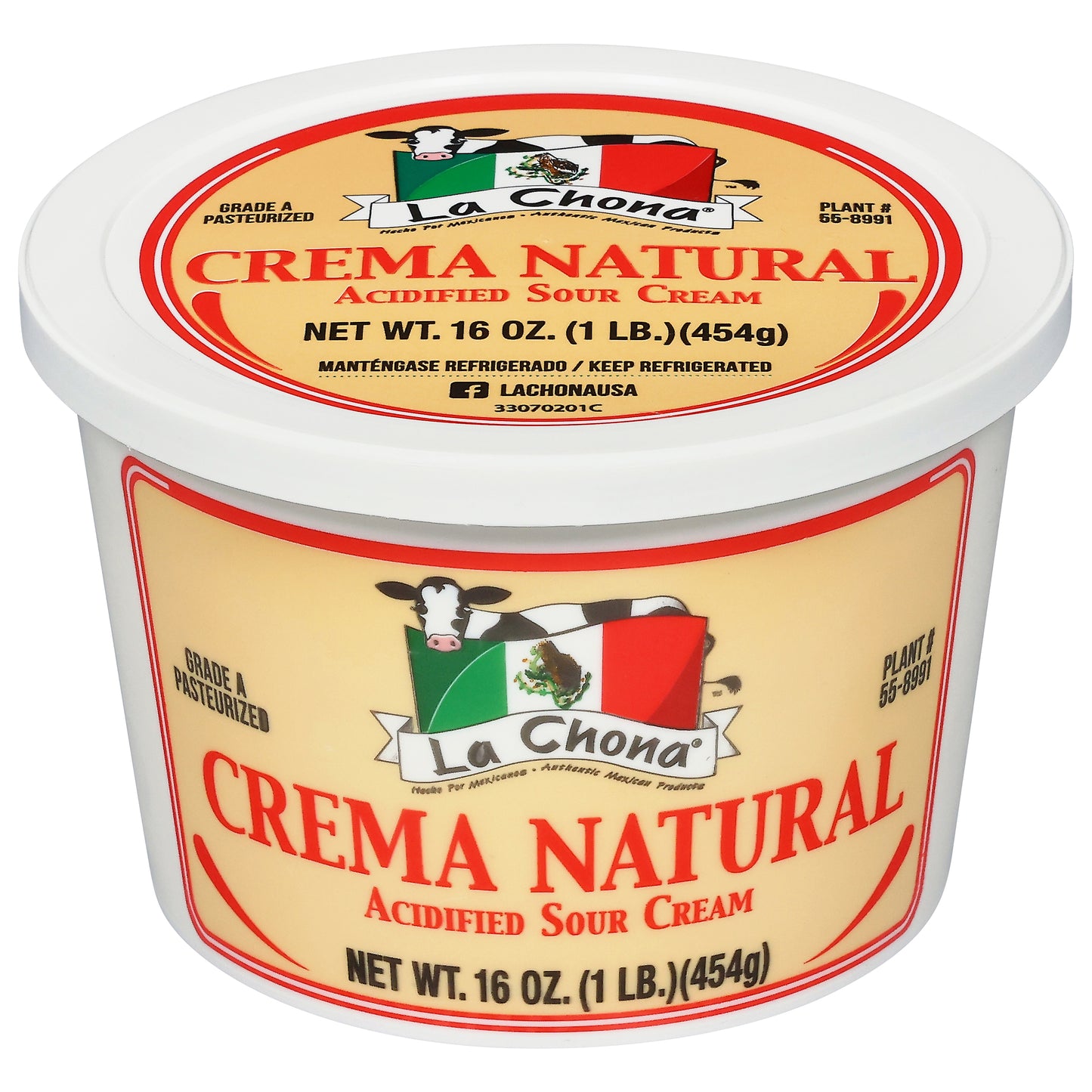 La Chona Acidified Sour Cream 16 oz