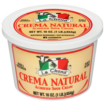La Chona Acidified Sour Cream 16 oz