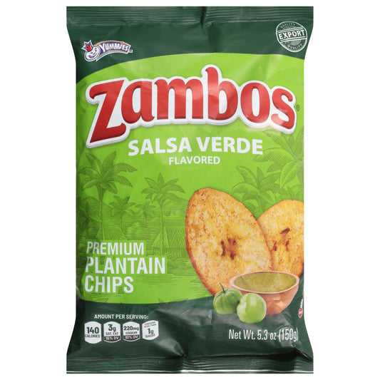 Zambos Premium Salsa Verde Plantain Chips 5.3 oz