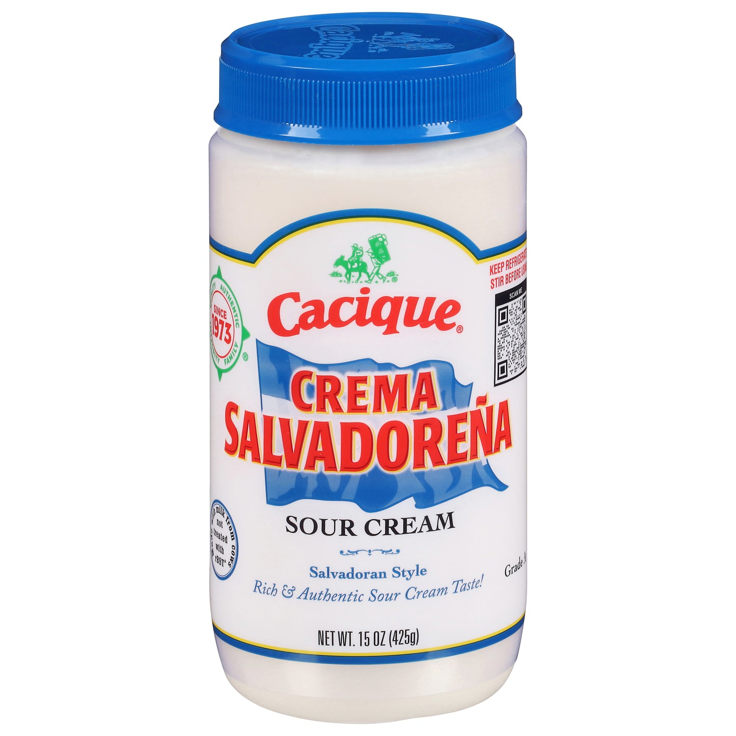 Cacique Salvadoran Style Crema Salvadorena Sour Cream 15 oz